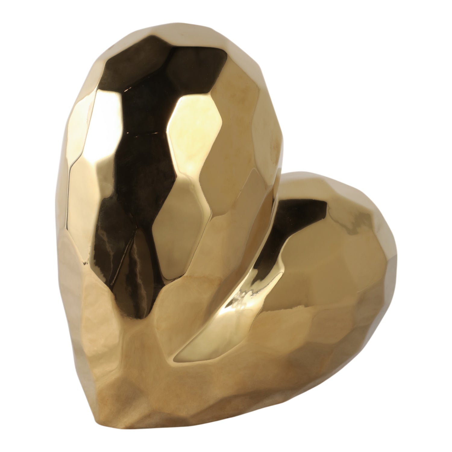 Figura 27X27X12 Dorado Corazon Lv25