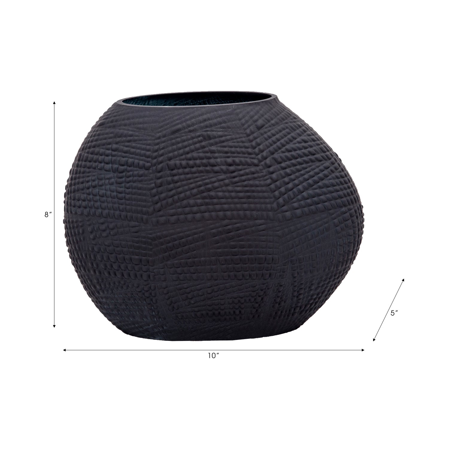 Jarron 20X25X12 Negro Lv25