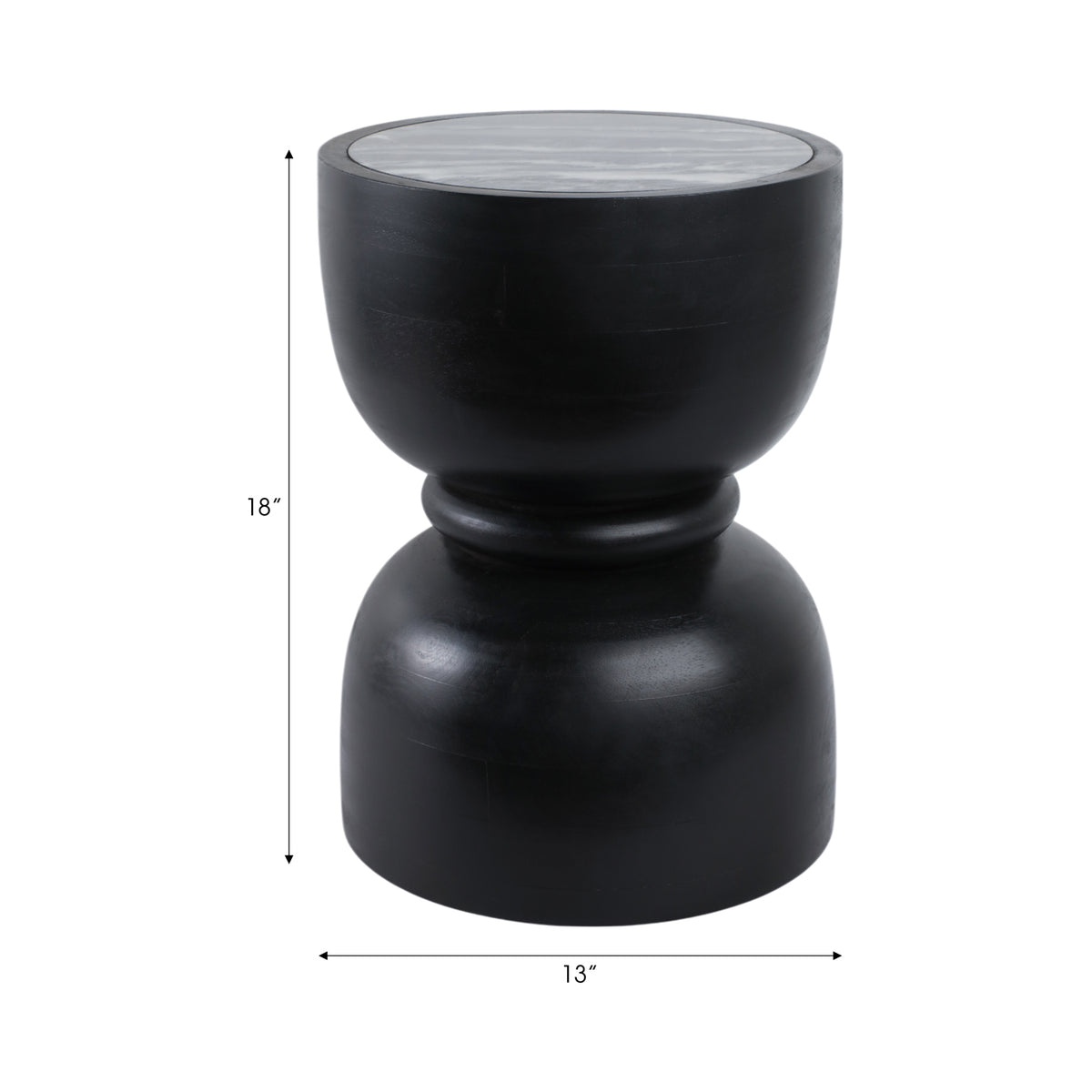 Mesa Auxiliar Emmi Negro  45X33 Lv25