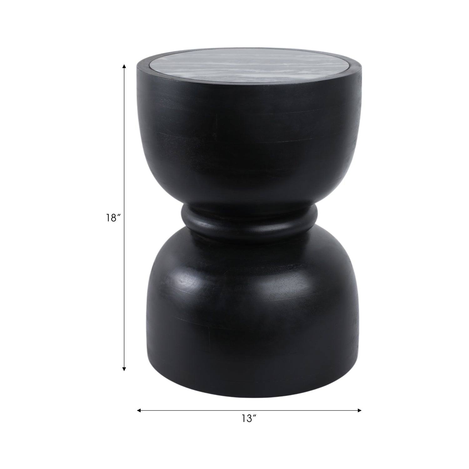 Mesa Auxiliar Emmi Negro  45X33 Lv25
