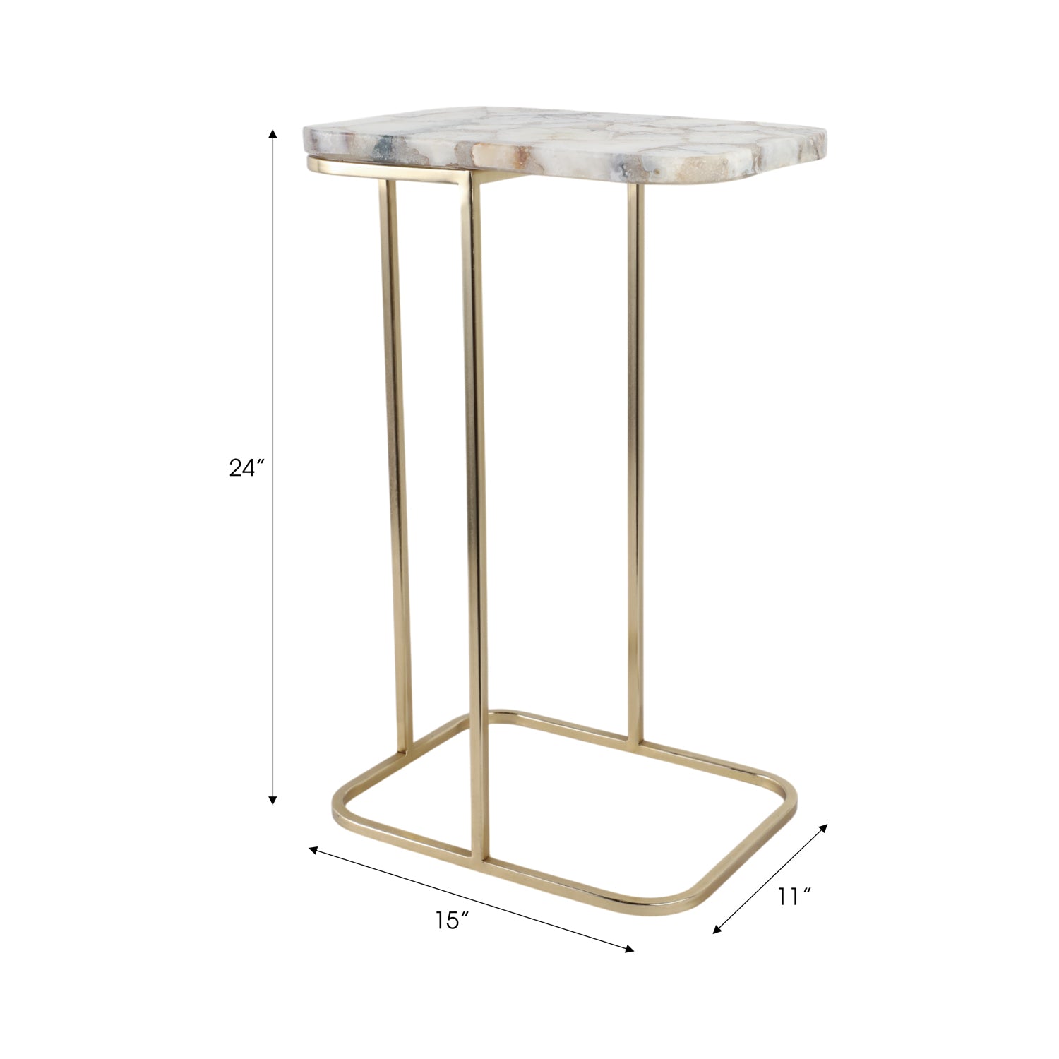 Mesa Esquinera Casal Piedra Agata  60X38 Lv25