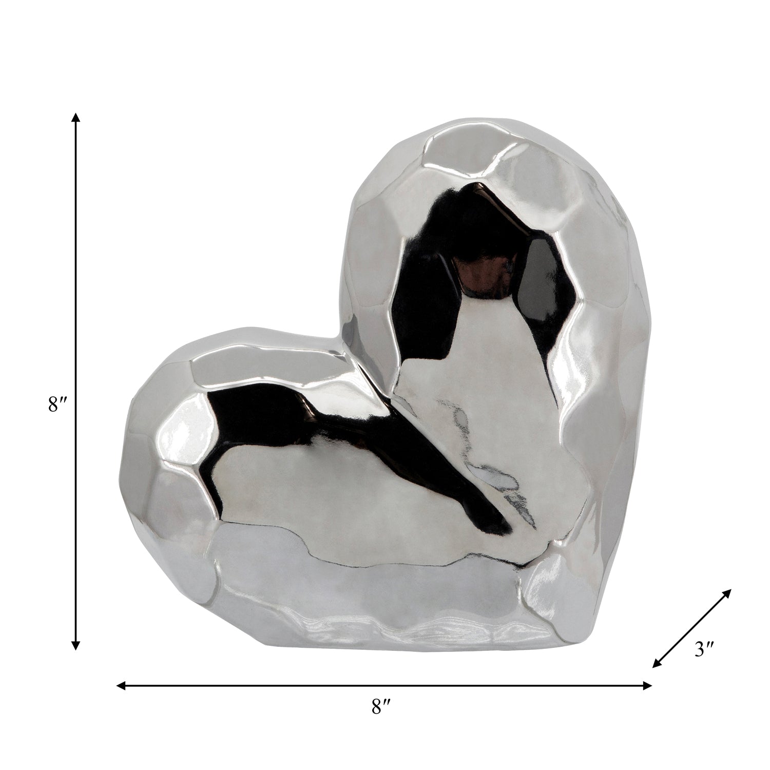 Figura 20X20X7 Silver Corazon Lv25