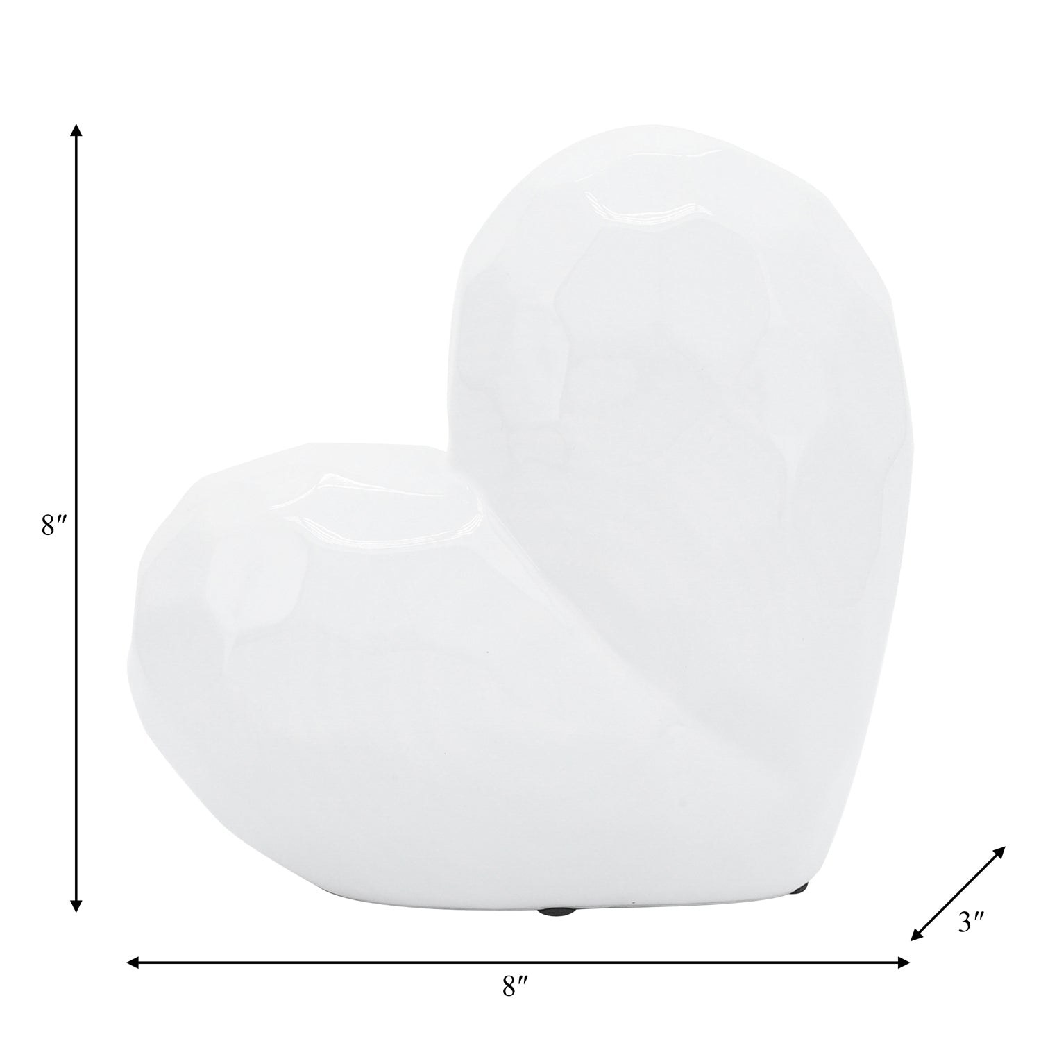 Figura 20X20X7 Blanco Corazon Lv25