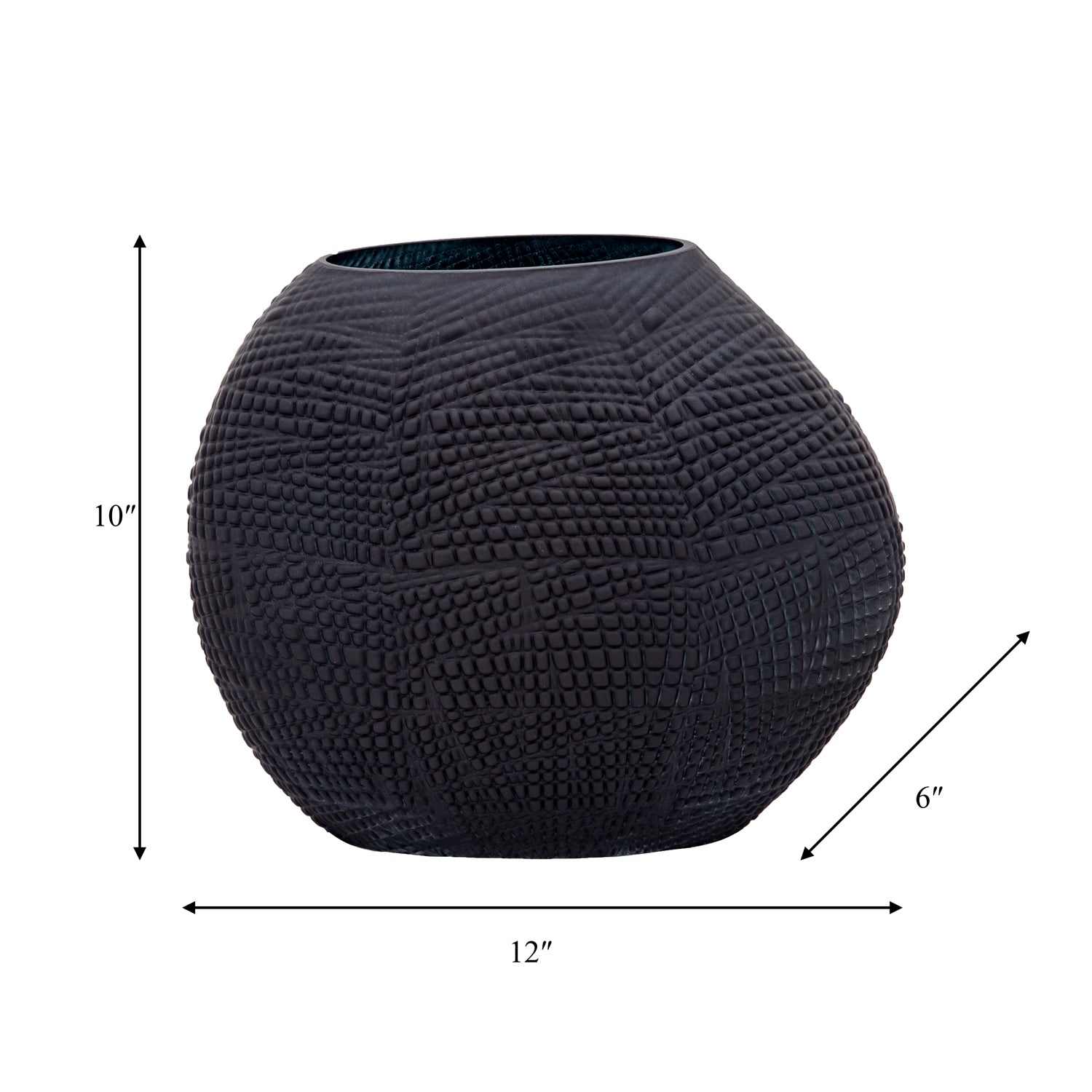 Jarron 25X30X15 Negro Lv25