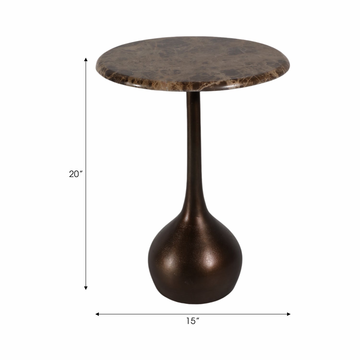 Mesa Auxiliar Olive Café Marmol 50X38 Lv25