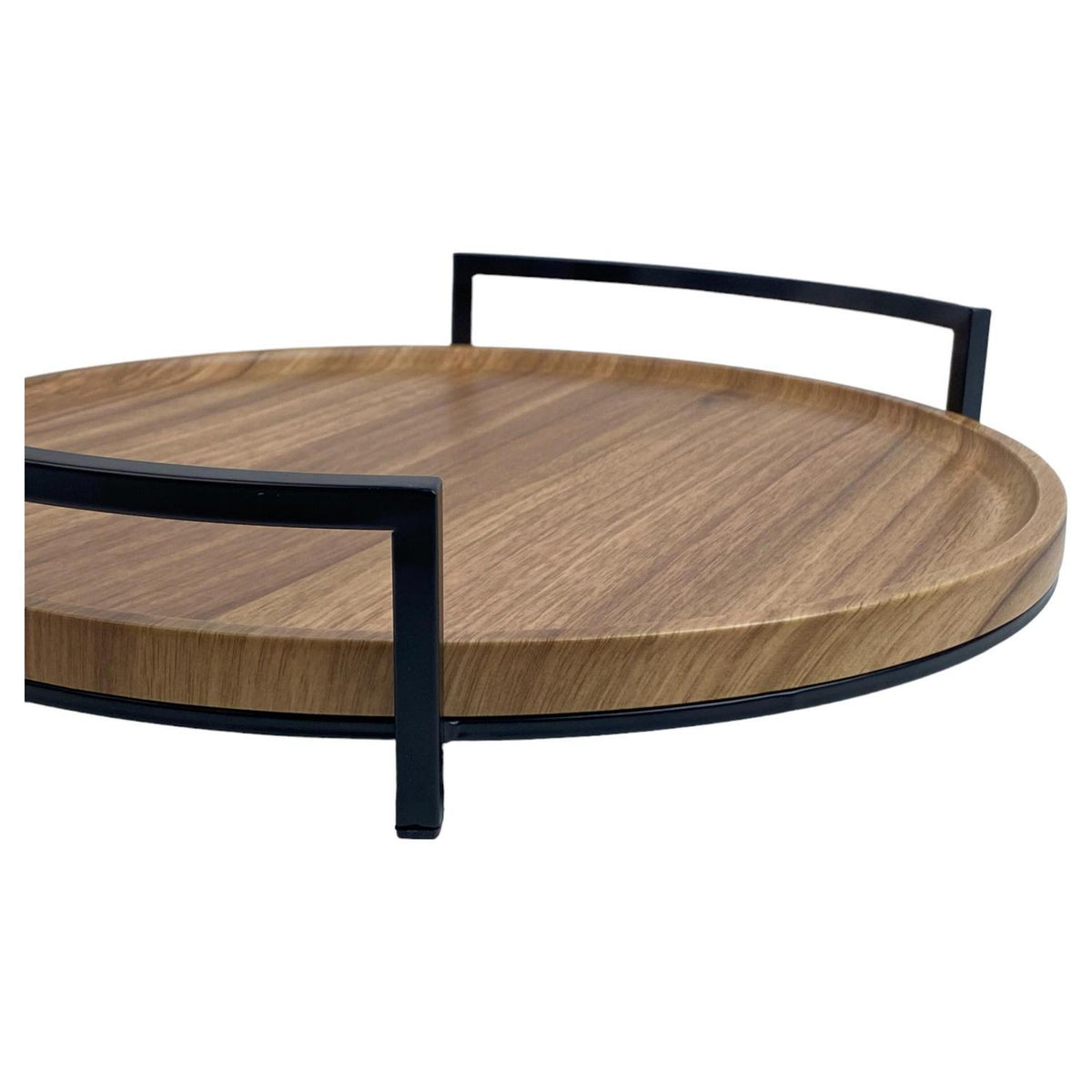 Bandeja 42X40X8 Natural Mango Negro F243