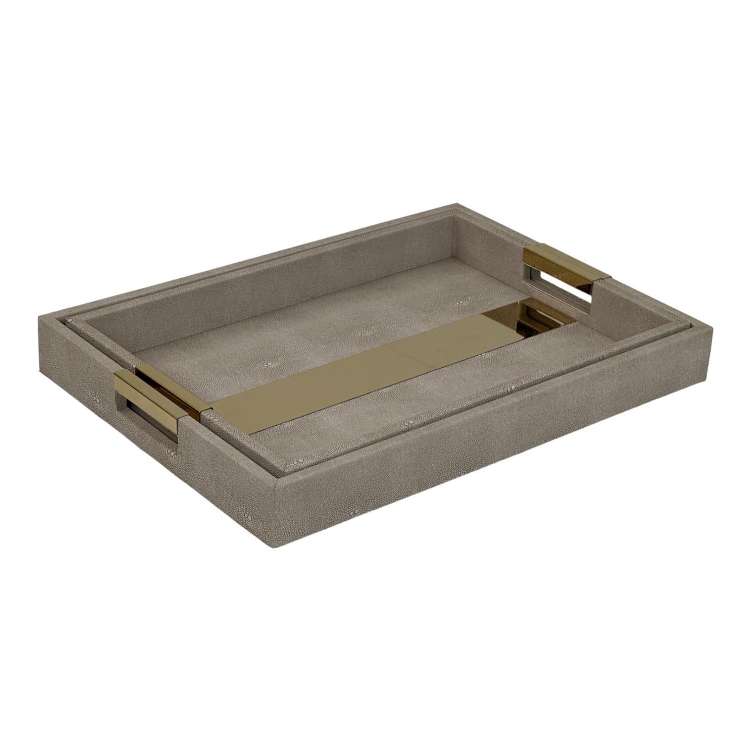 Bandeja 46X33X5 Beige Setx2 F243