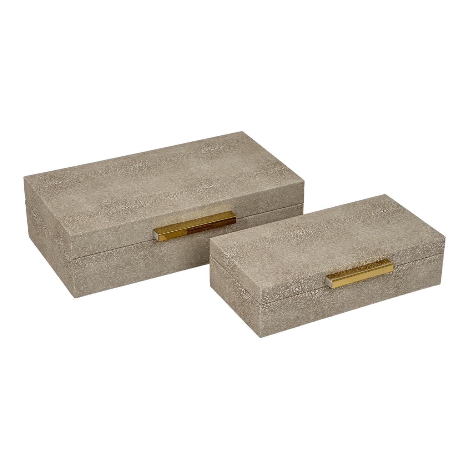 Caja 30X17.5X8 Beige Mang Dorado Setx2 F243