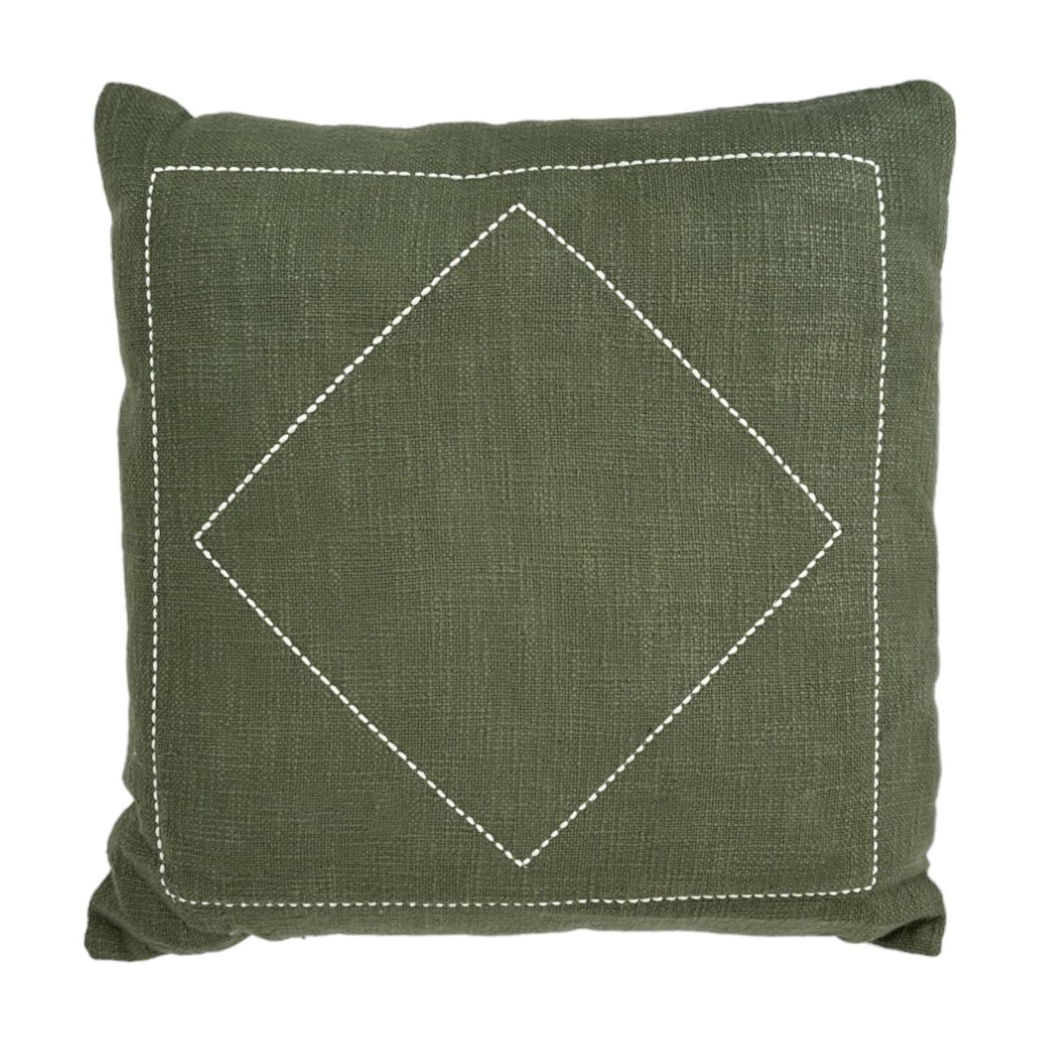 Cojin  50X50 Verde Triangulo F243