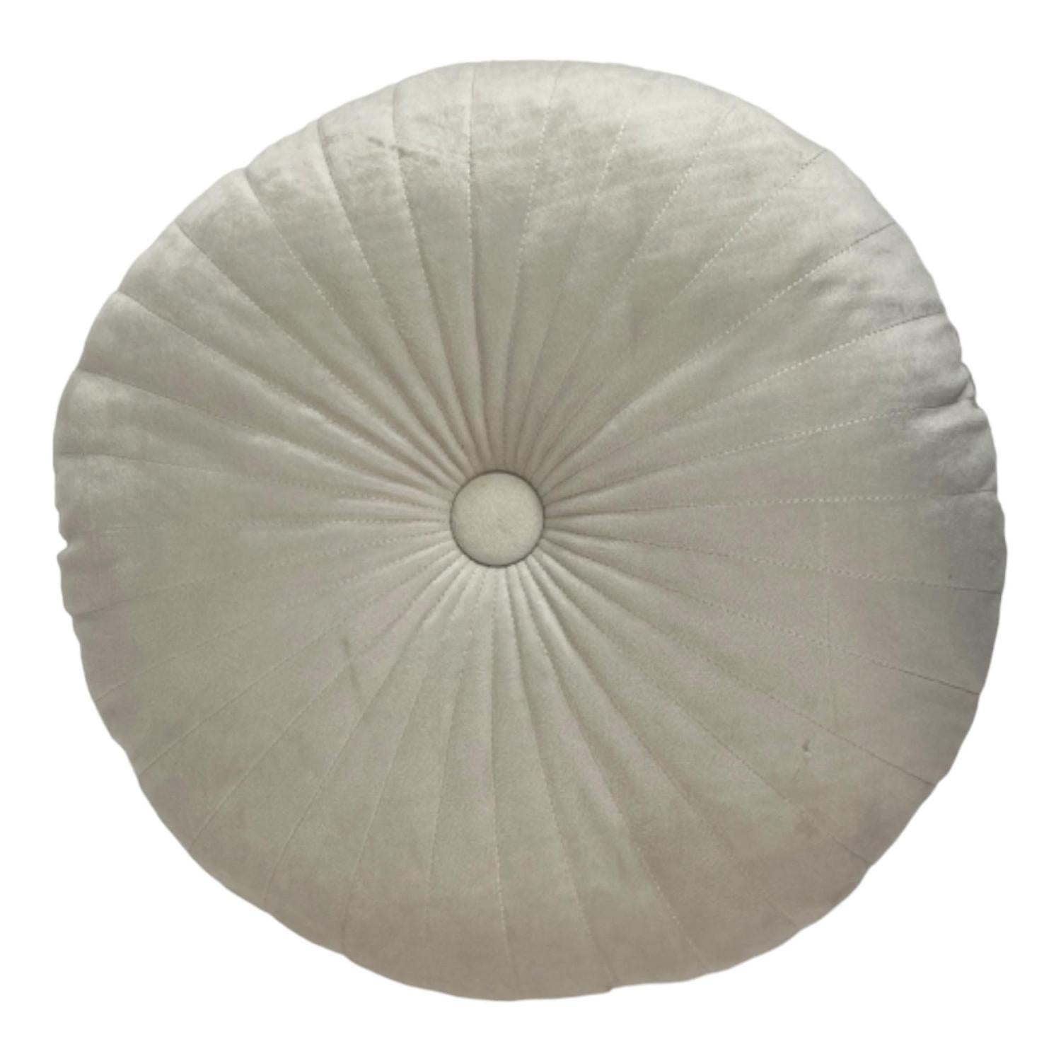 Cojin 40X40X3 Redondo Boton Blanco F243