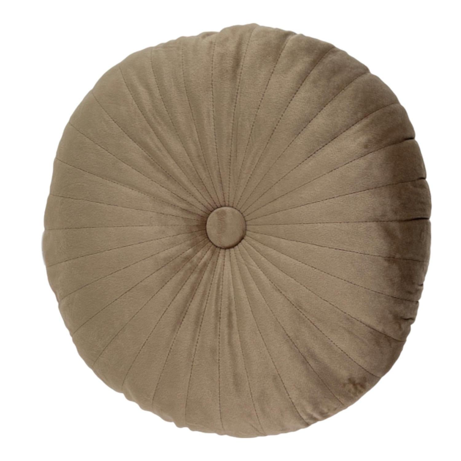 Cojin 40X40X3 Redondo Boton Crema F243