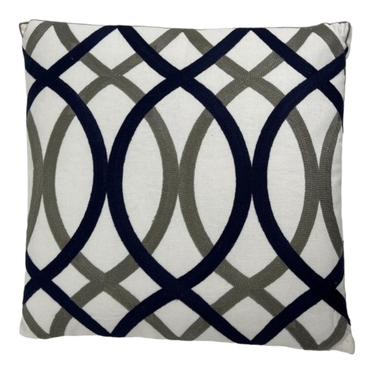 Cojin 45X45 Blanco Negro Ondas F243