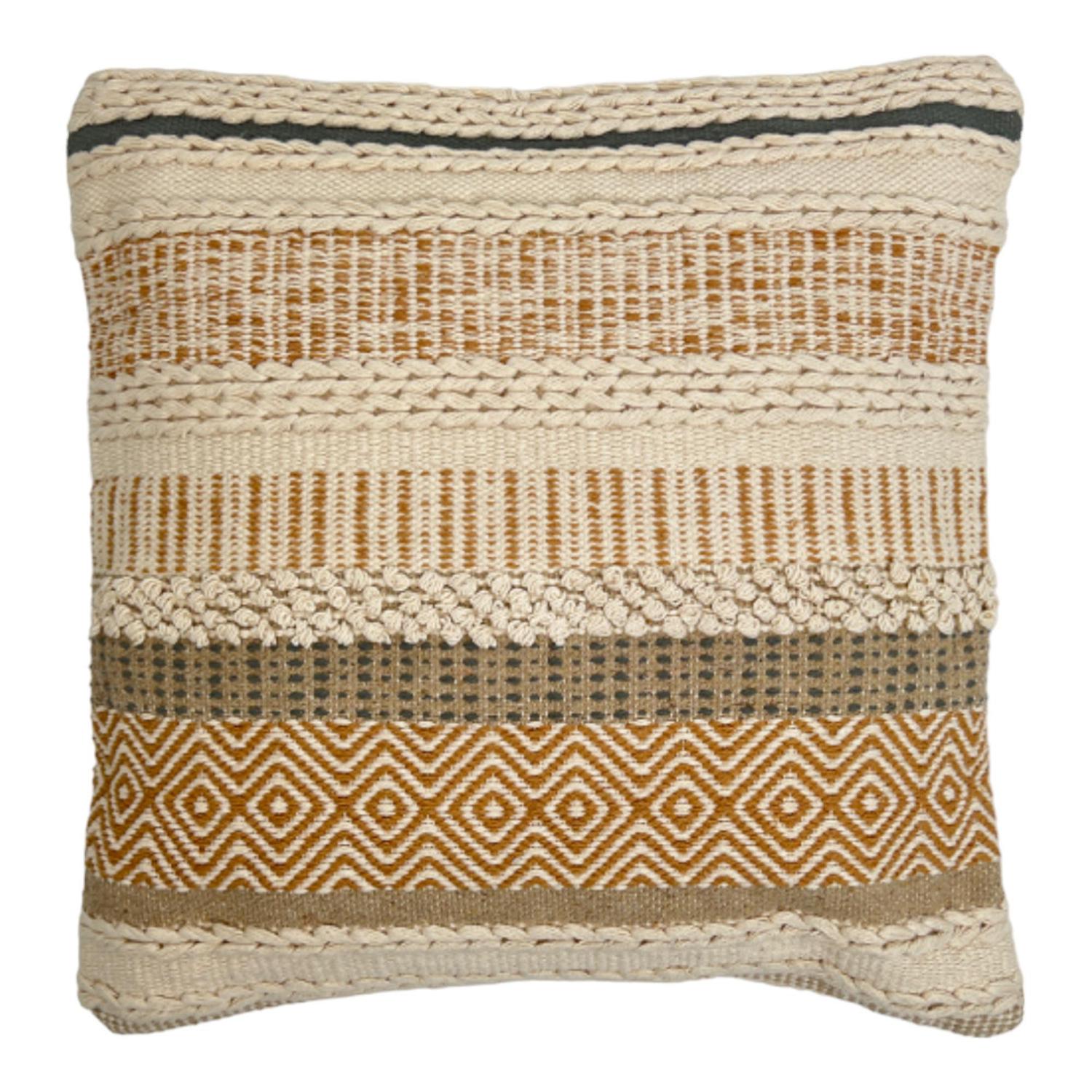 Cojin 50X50X8 Mostaza Bohemio F243