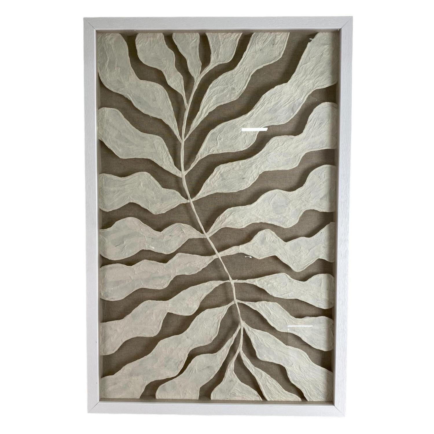 Cuadro  60X4X90 Hojas Blanco F243