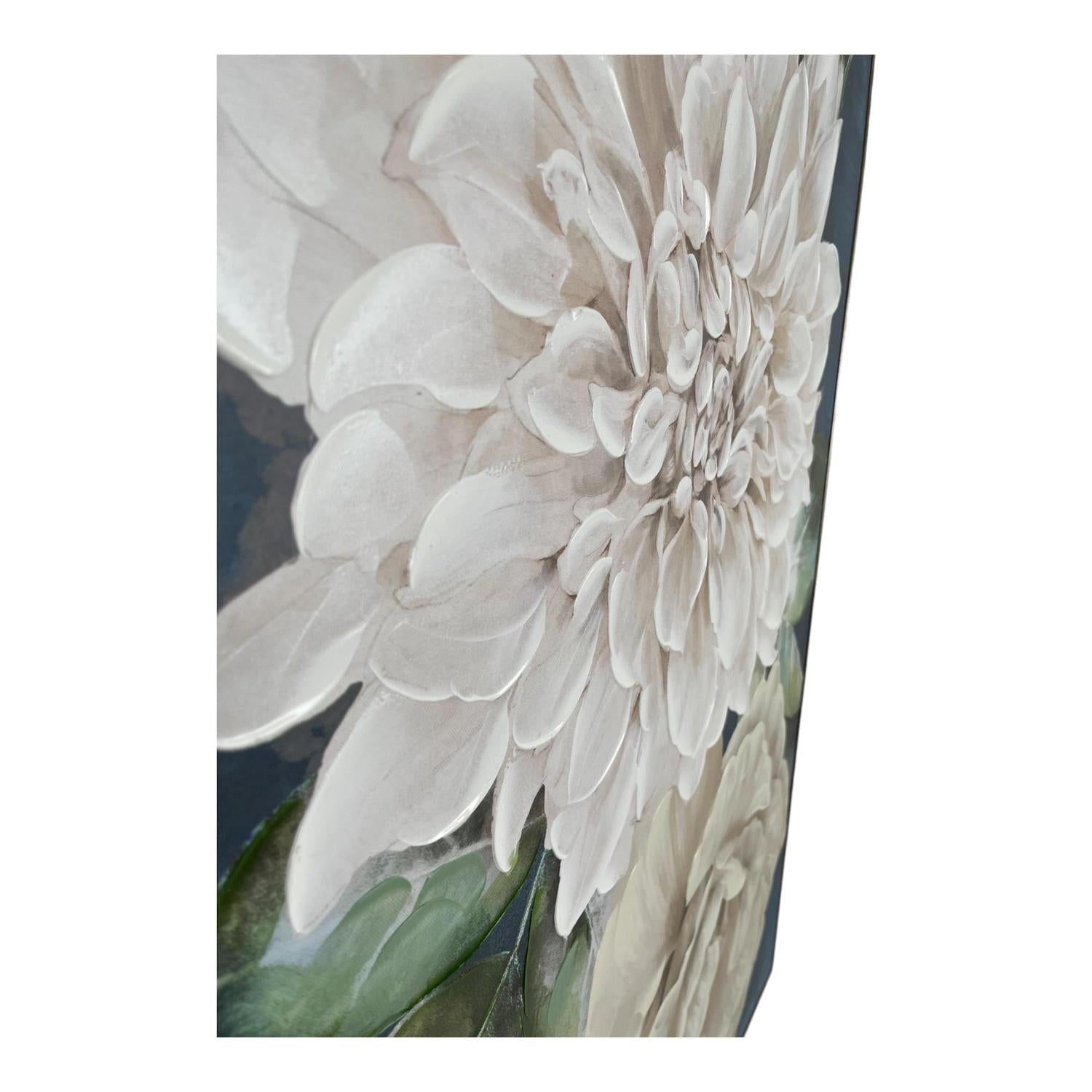 Cuadro 70X3.5X100 Bleu Blanco Flor F243