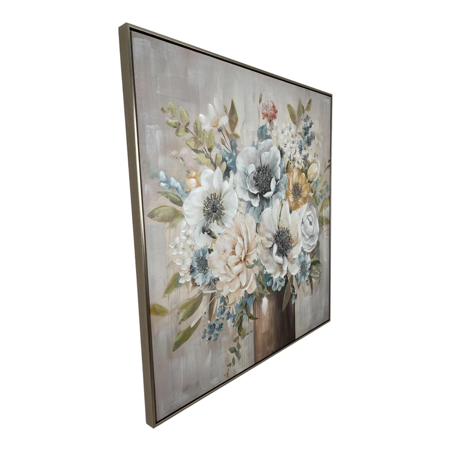 Cuadro 100X3.5X100 Bleu Flores F243