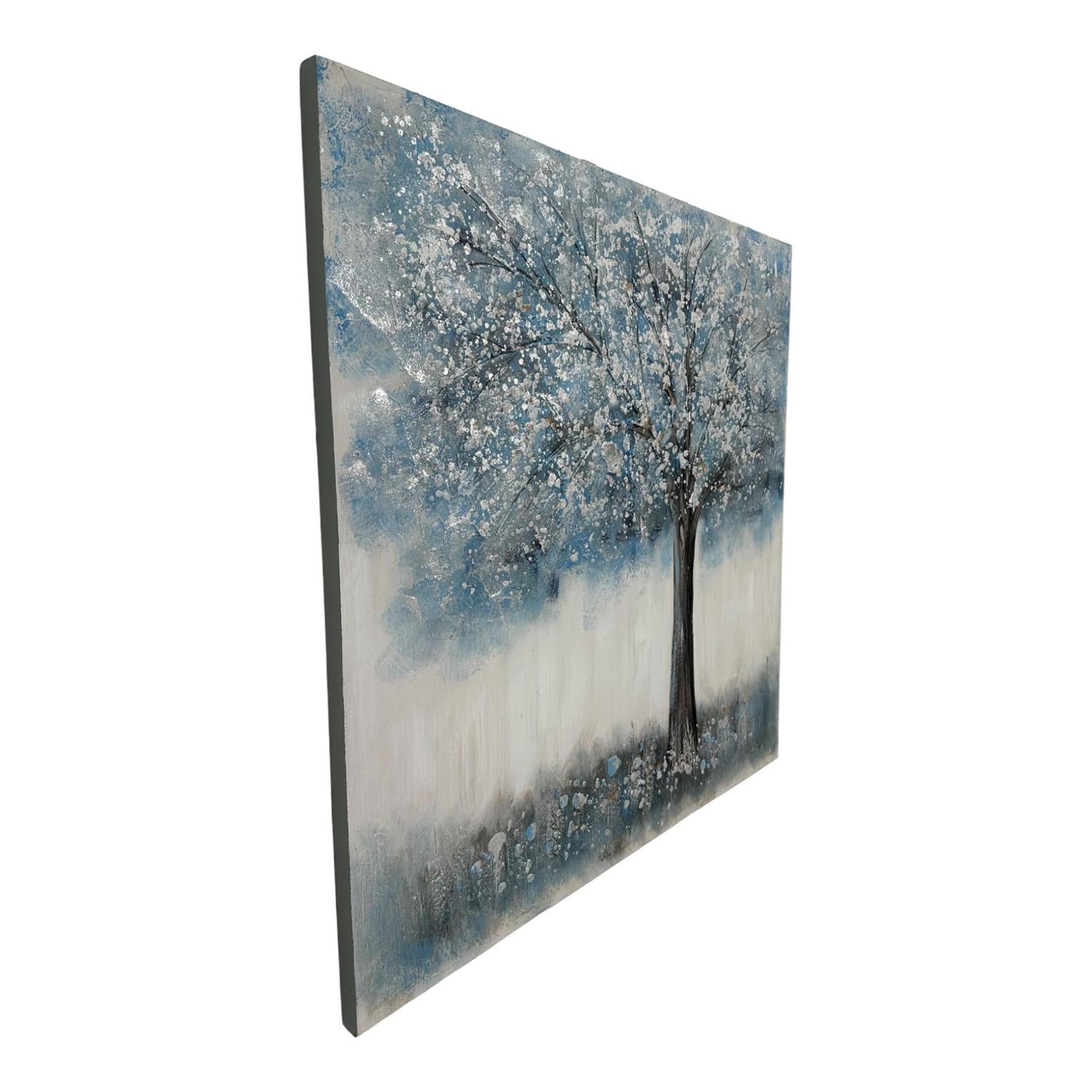 Cuadro 3X100X100 Bleu Paisaje Arbol F243