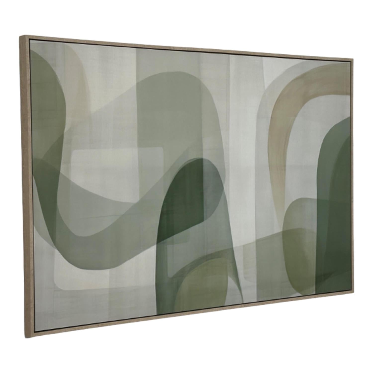 Cuadro 4.3X82.6X122.6 Verde Abstract F243