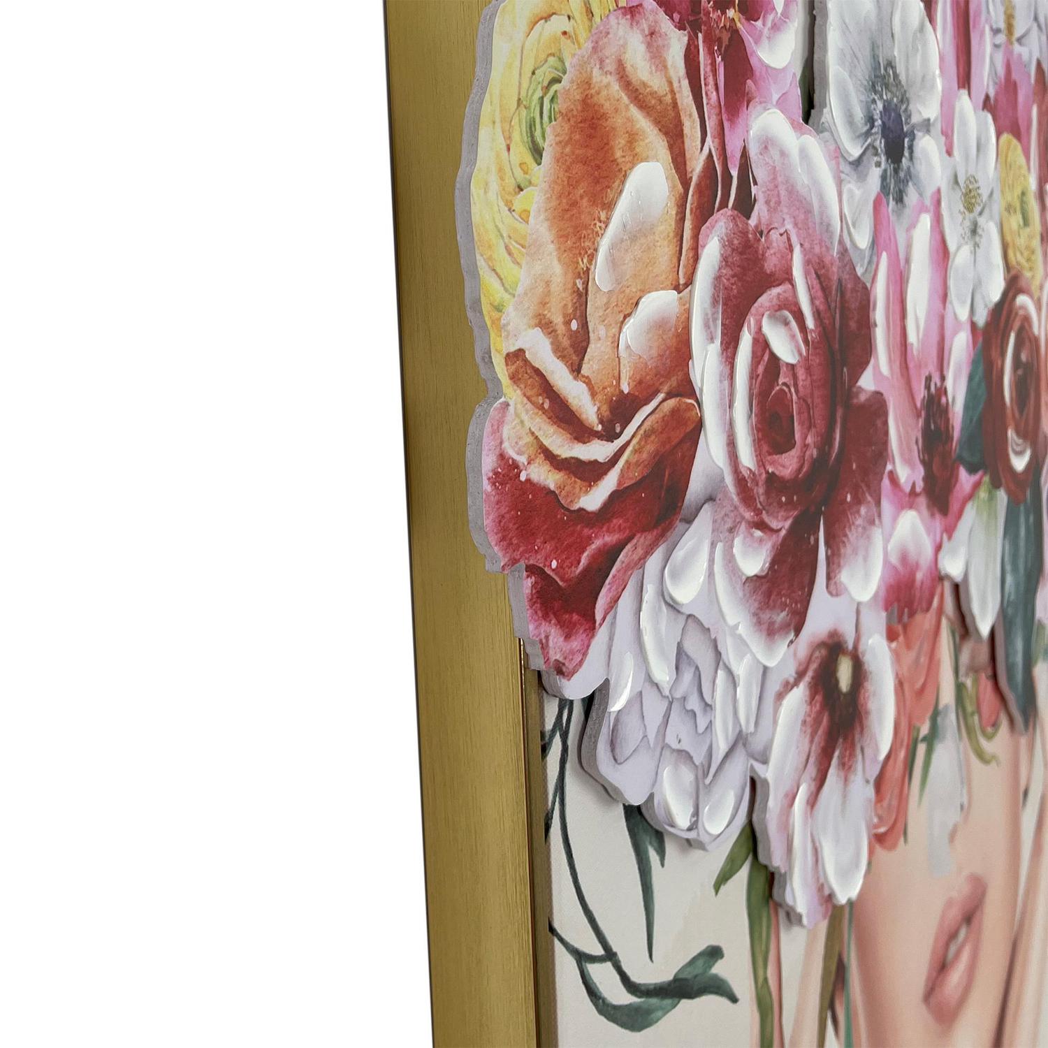 Cuadro 80X3.5X120 Rose Mujer Flores F243