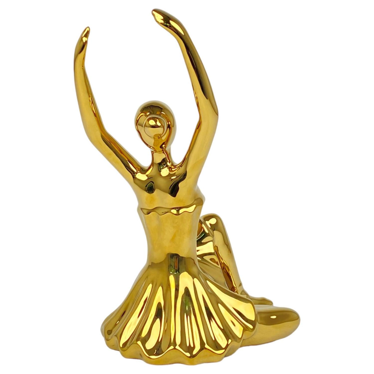 Figura 16X13X23 Bailarina Dorado F243