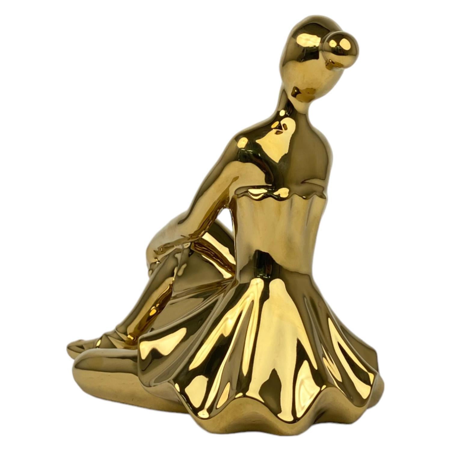 Figura 17X11X17 Bailarina Dorado F243