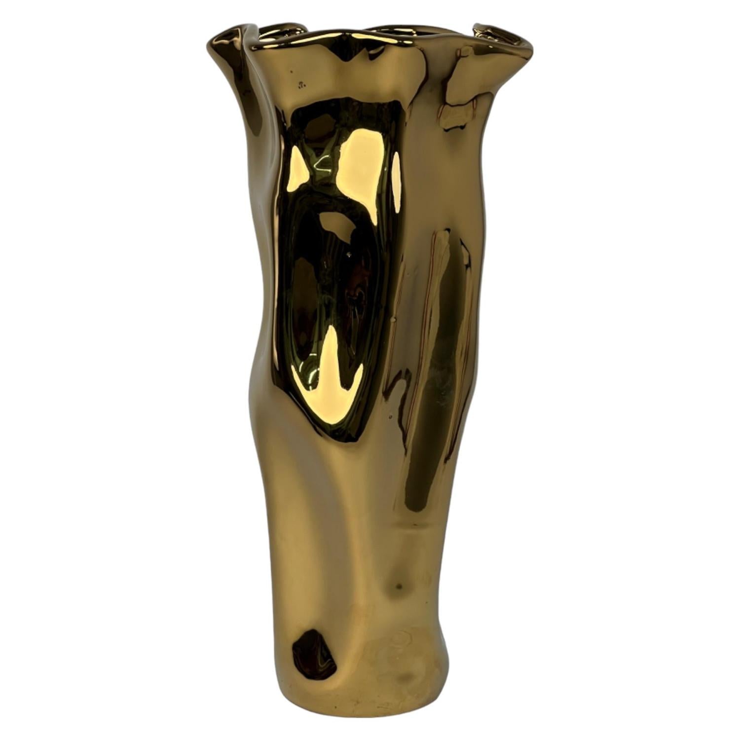 Jarron  22X19X43.50 Vintage Dorado F243