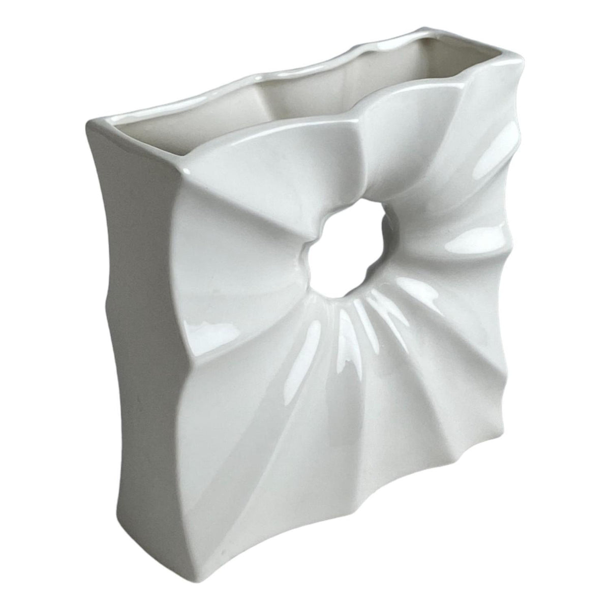 Jarron 18X6.50X18.5 Blanco Orificio F243