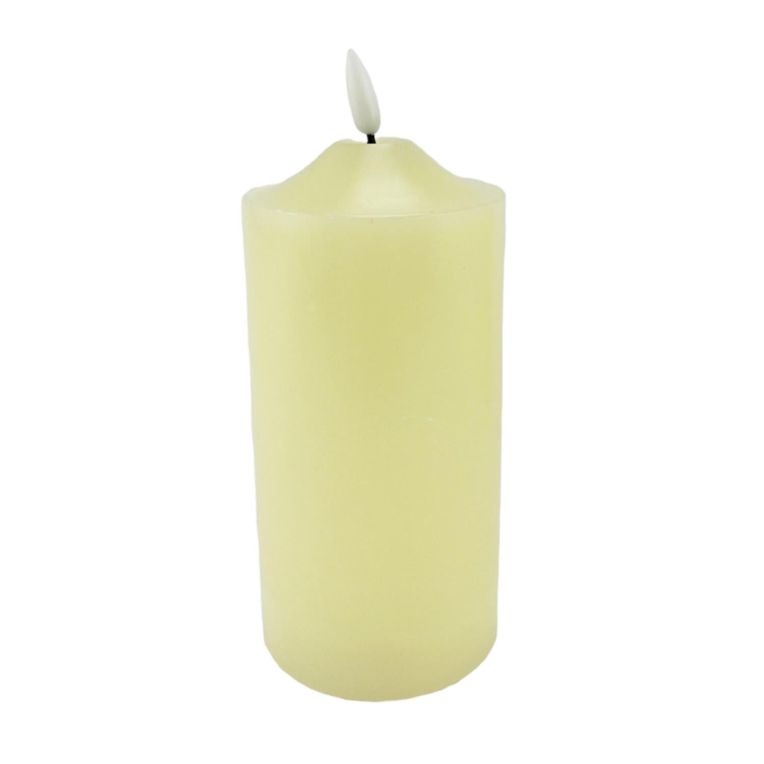 Vela 7.5X7.5X17.5 Blanco Luz Decor F243