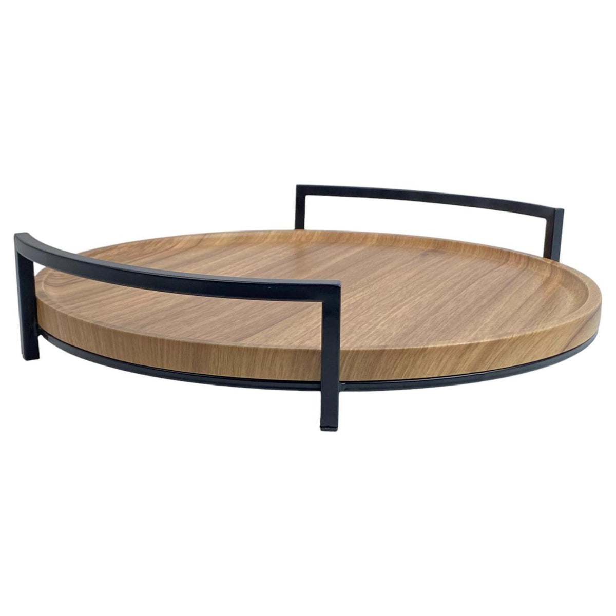 Bandeja 42X40X8 Natural Mango Negro F243