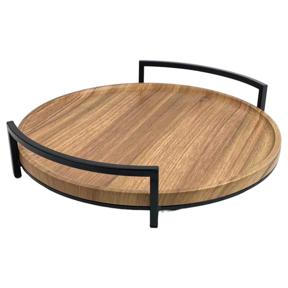 Bandeja 42X40X8 Natural Mango Negro F243