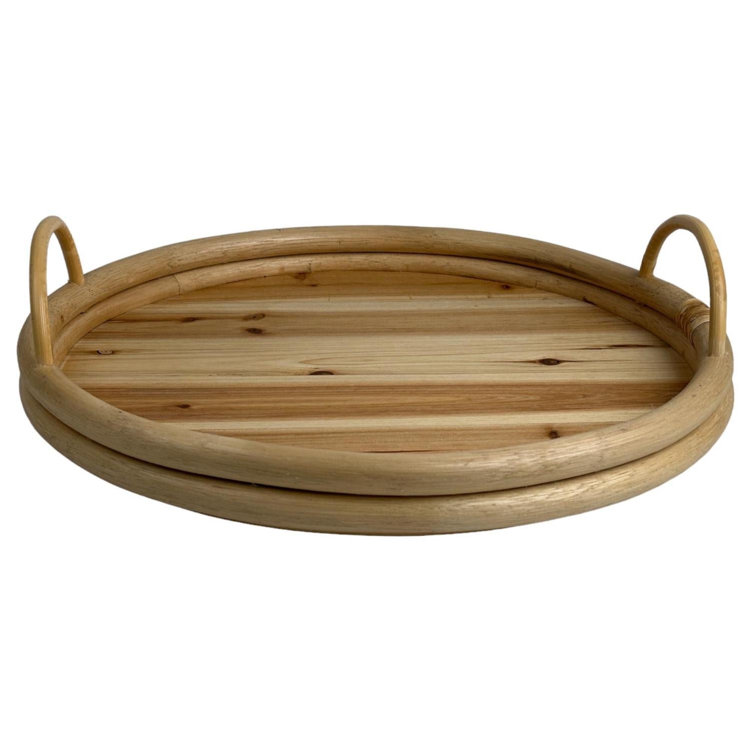Bandeja 43.5X43.5X10 Natural Oreja Redon F243