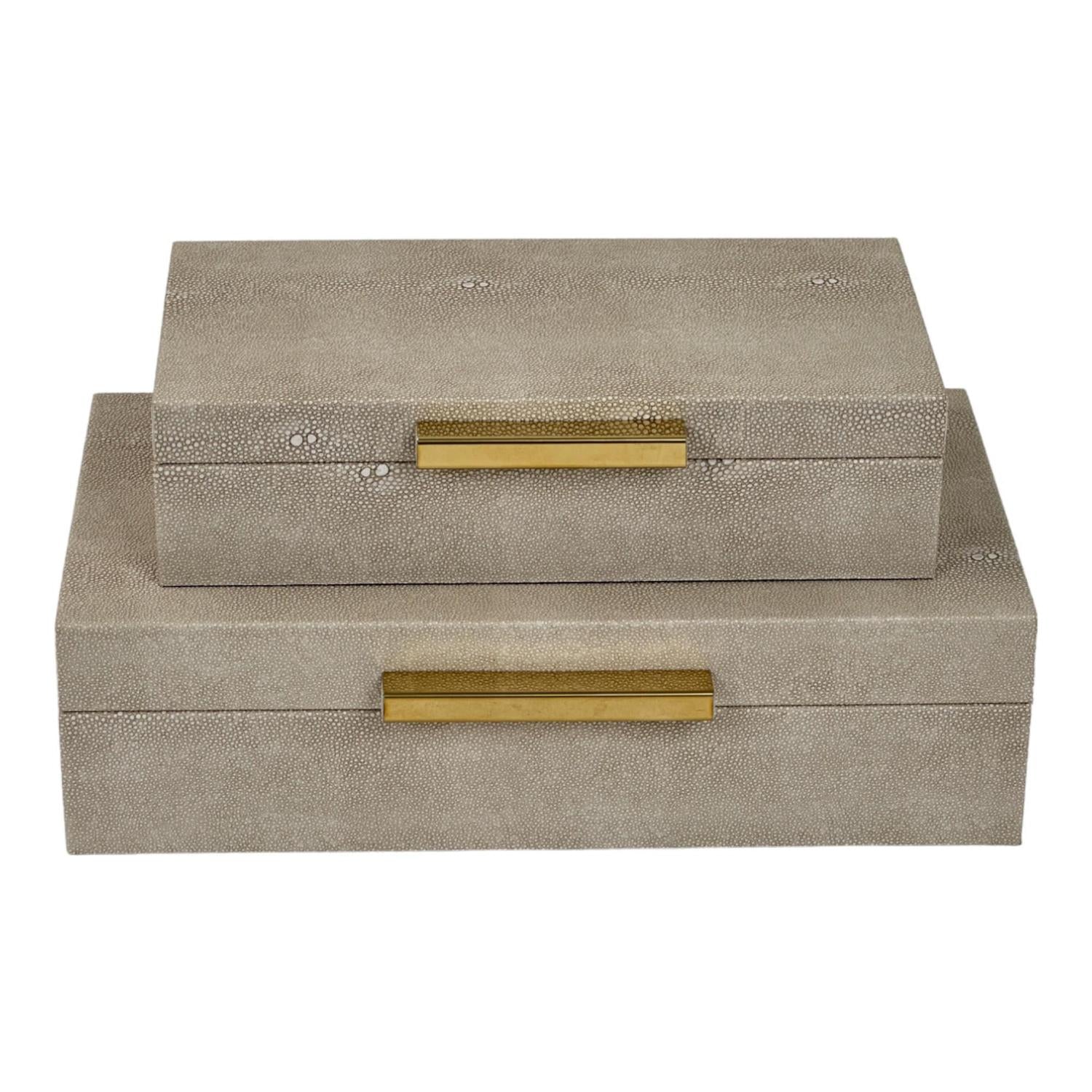 Caja 30X17.5X8 Beige Mang Dorado Setx2 F243
