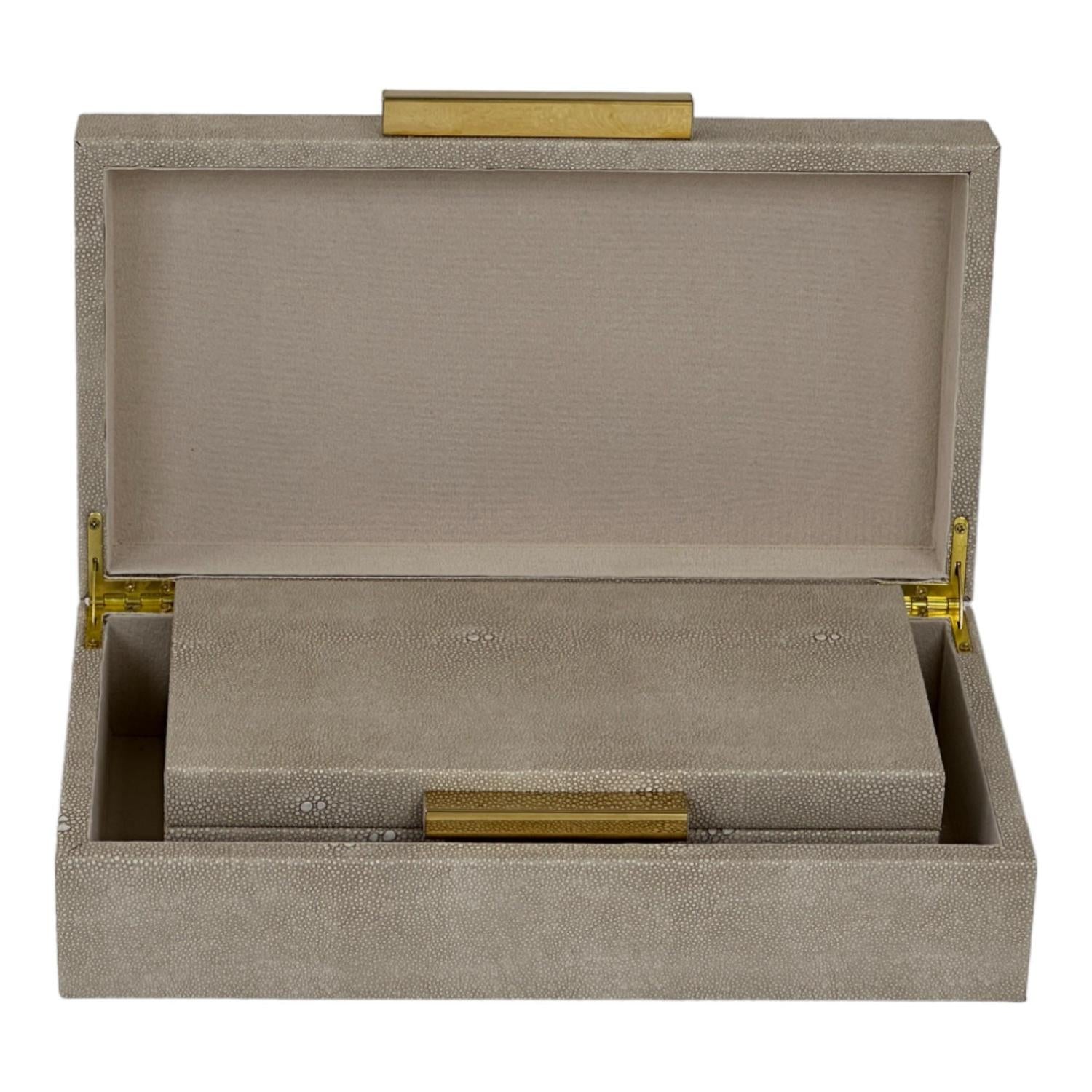 Caja 30X17.5X8 Beige Mang Dorado Setx2 F243