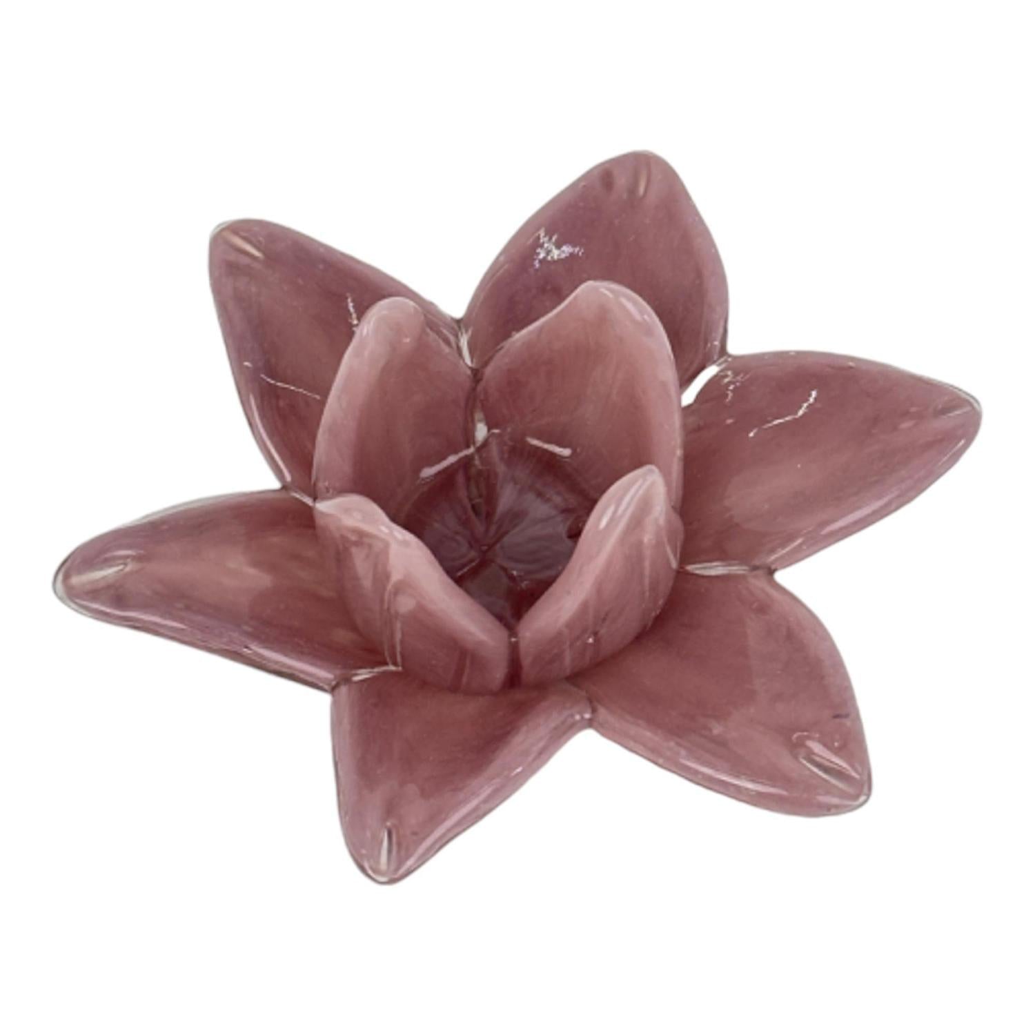 Candelabro 15X15X6 Flor Rosa Vieja F243