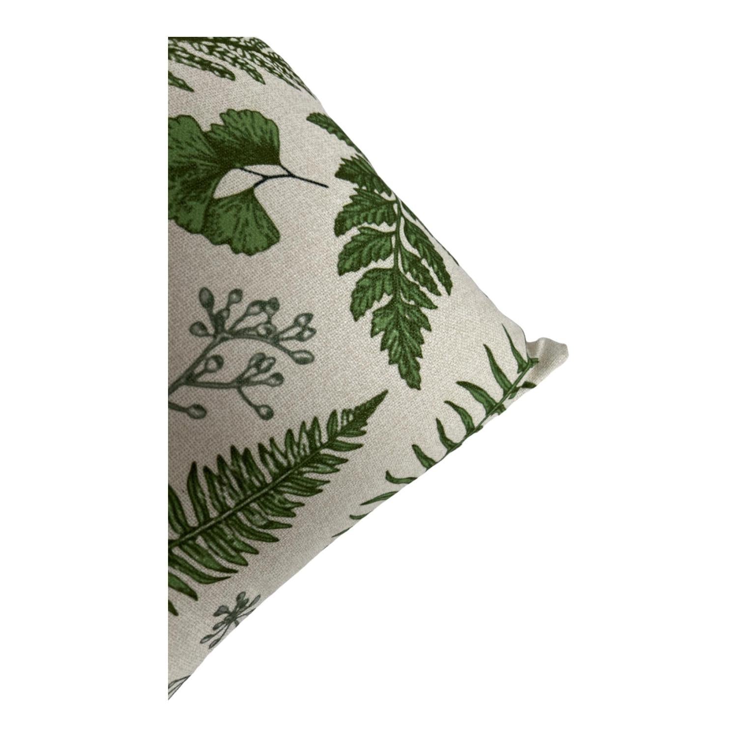 Cojin 45X45X7 Blanco Plantas F243