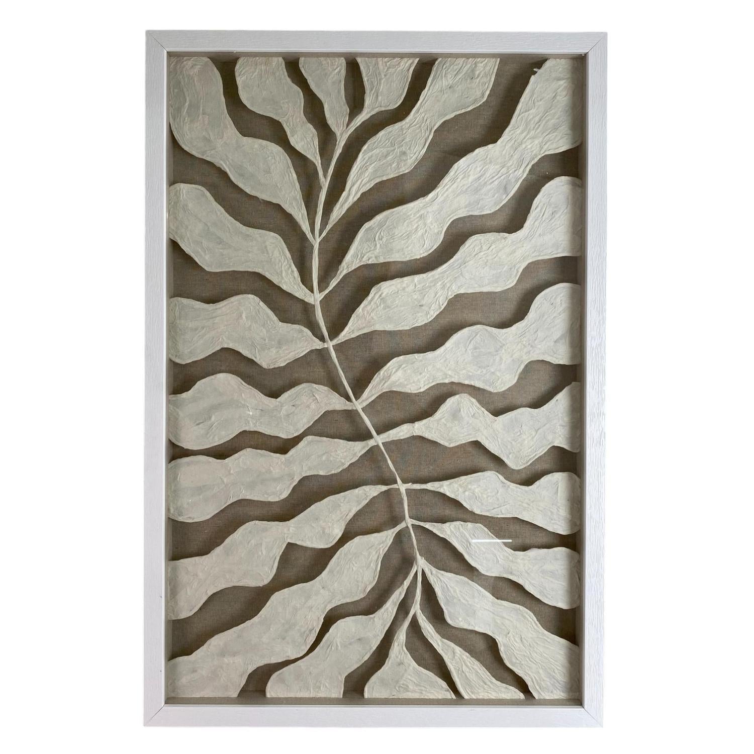 Cuadro  60X4X90 Hojas Blanco F243