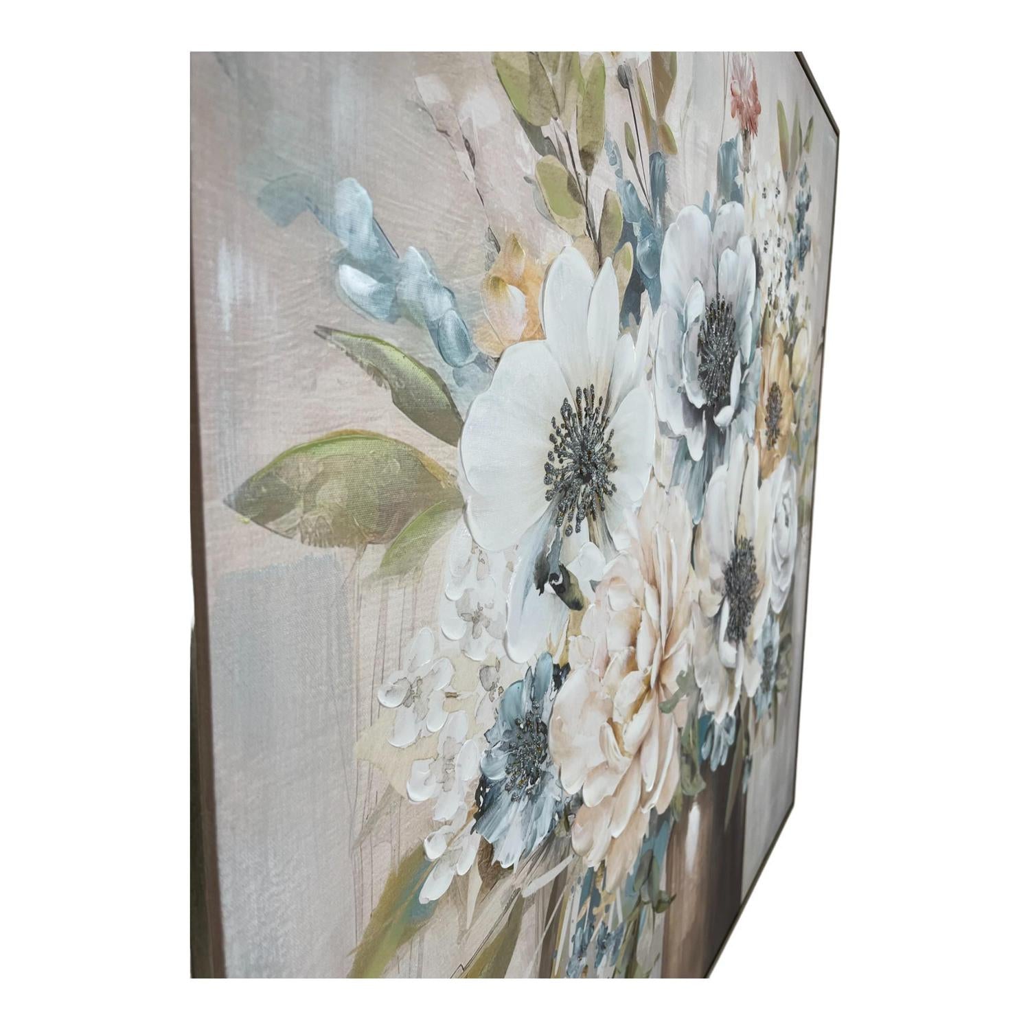 Cuadro 100X3.5X100 Bleu Flores F243