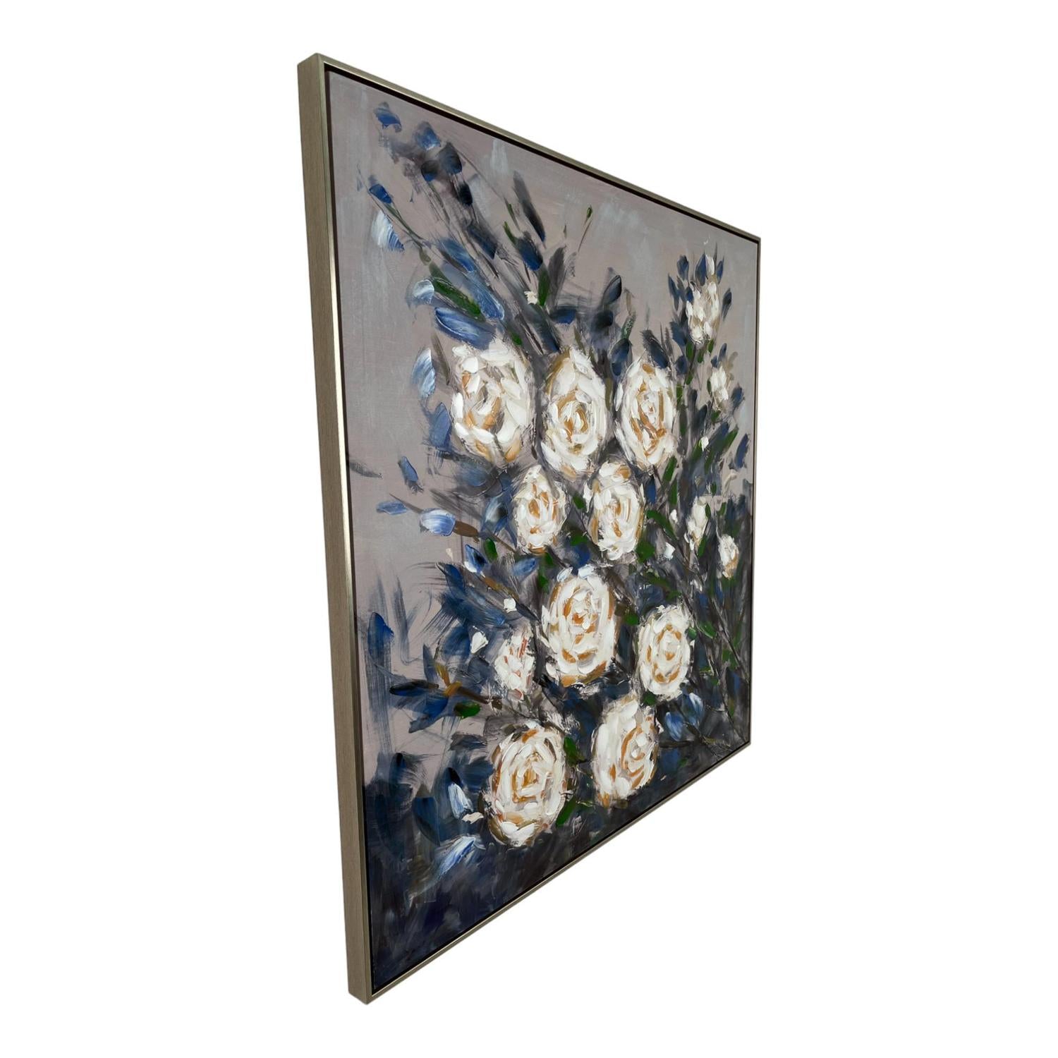 Cuadro 100X3.5X100 Bleu Rosa Blanca F243