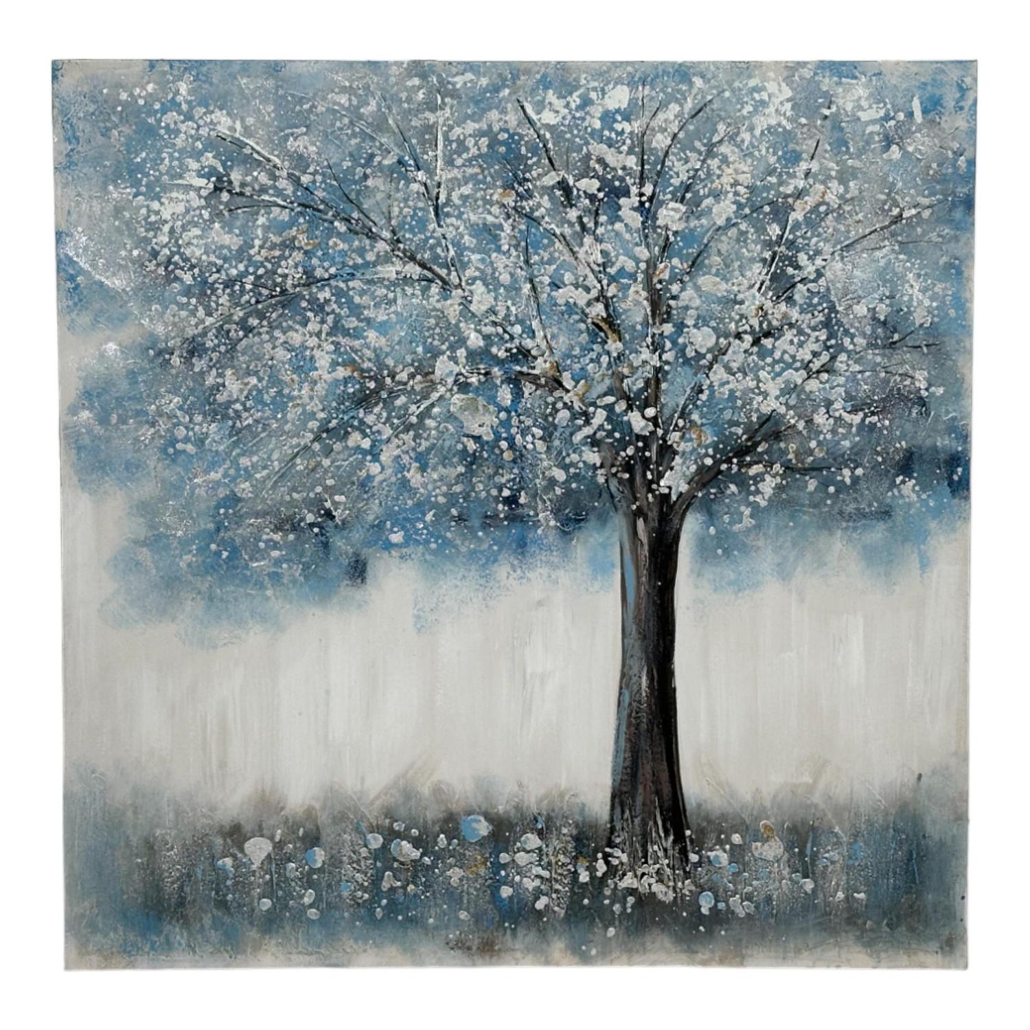 Cuadro 3X100X100 Bleu Paisaje Arbol F243