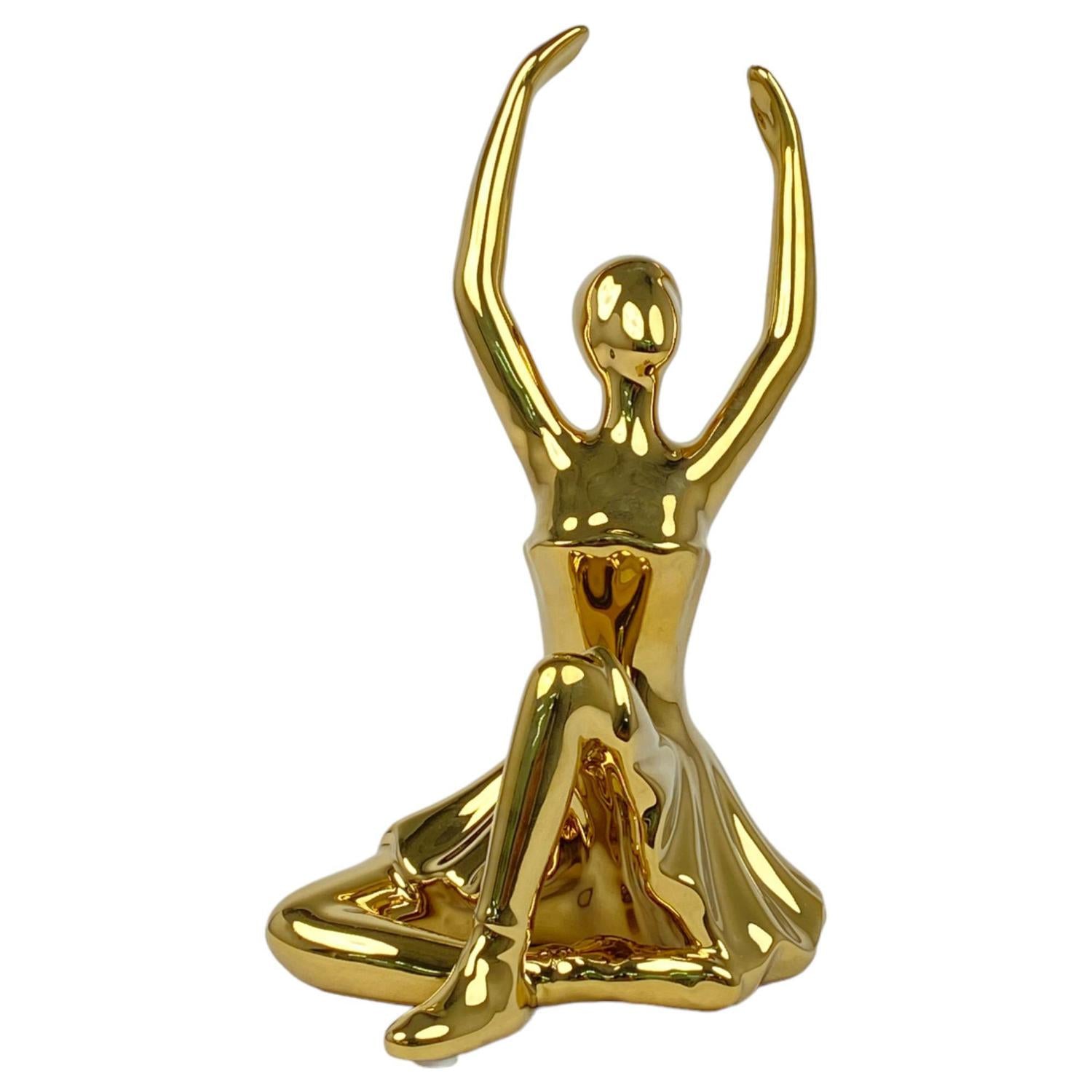 Figura 16X13X23 Bailarina Dorado F243