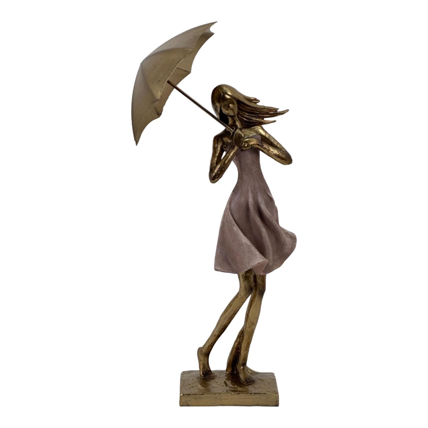 Figura 17X9.5X37.5 Rosa Mujer Sombrilla F243