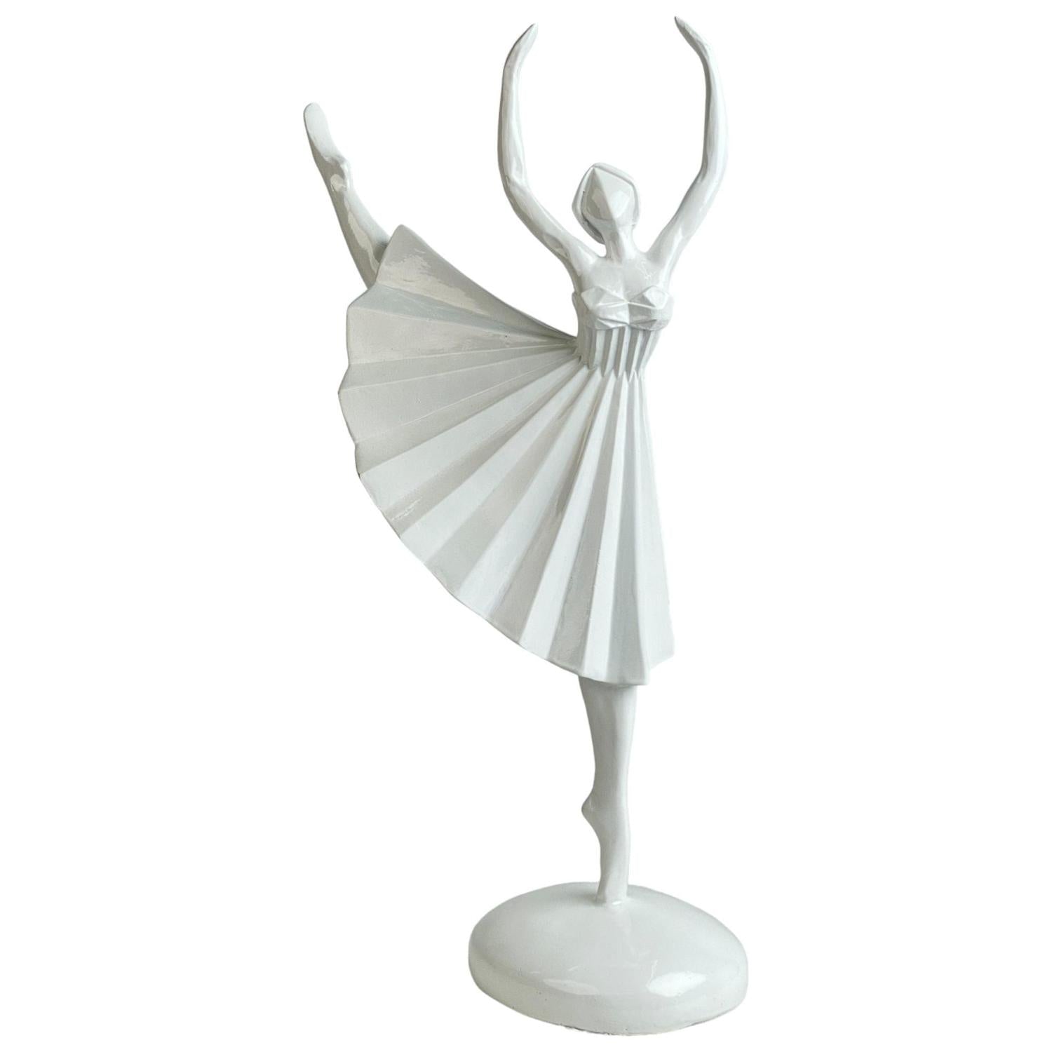 Figura 21X14X42 Bailarina Blanca F243
