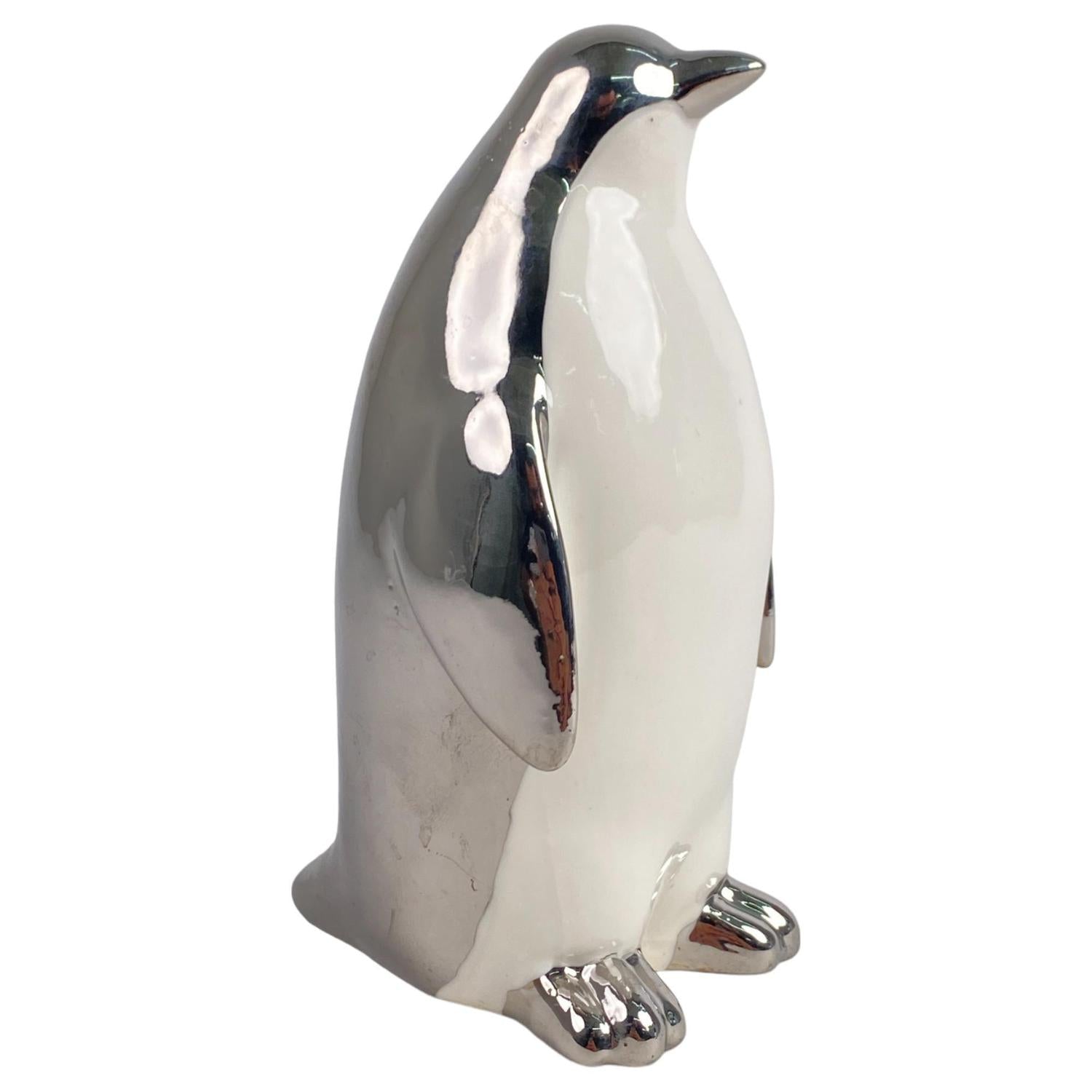 Figura 9X9X16.5 Pingüino Plata F243