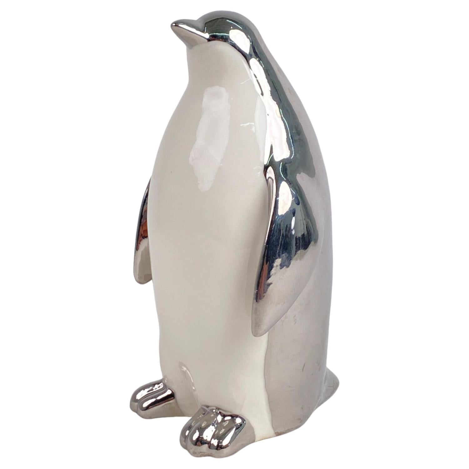 Figura 9X9X16.5 Pingüino Plata F243