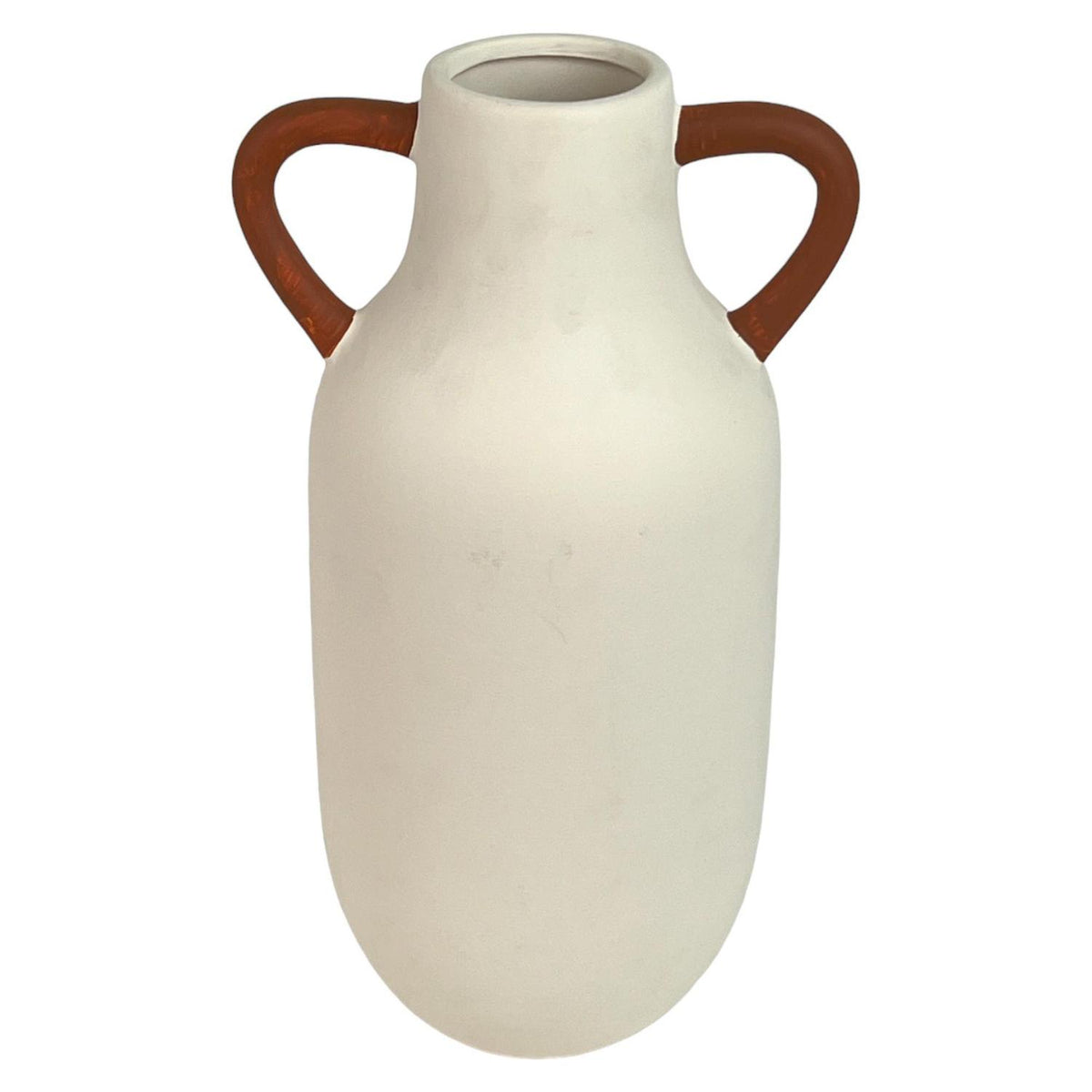 Jarron 19.5X15X32.5 Blanc Oreja Café F243