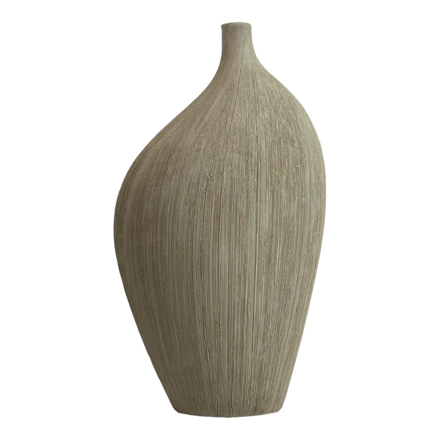 Jarron  8X18X30.5 Gris Matte F243