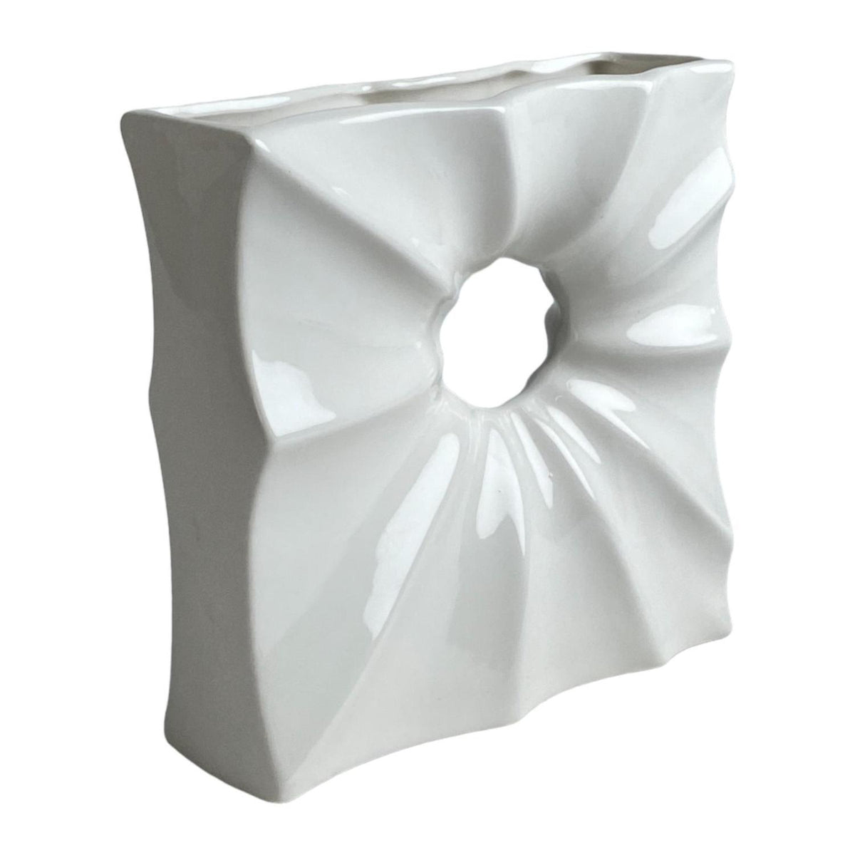 Jarron 18X6.50X18.5 Blanco Orificio F243