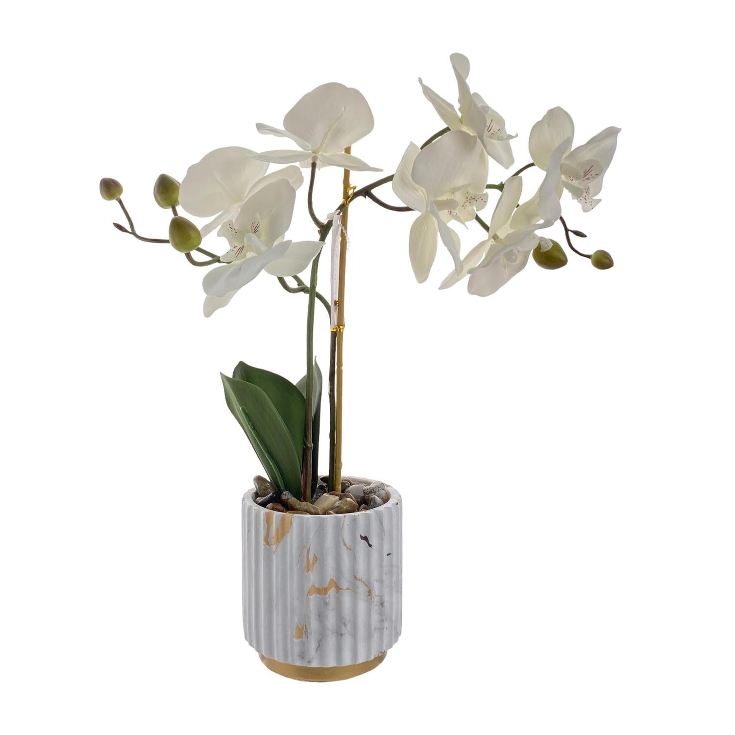 Planta Artifi 20X15X40 Blanca Orquidea F243