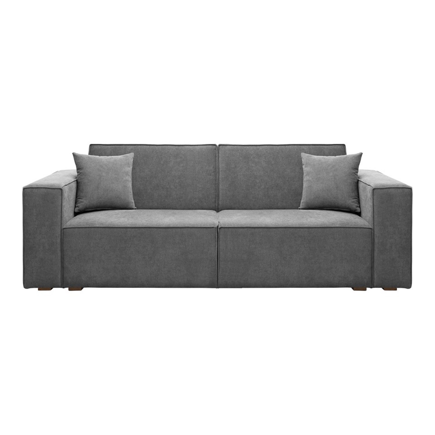 Sofá Cama Cox Microfibra Kaazan Plomo, Natural