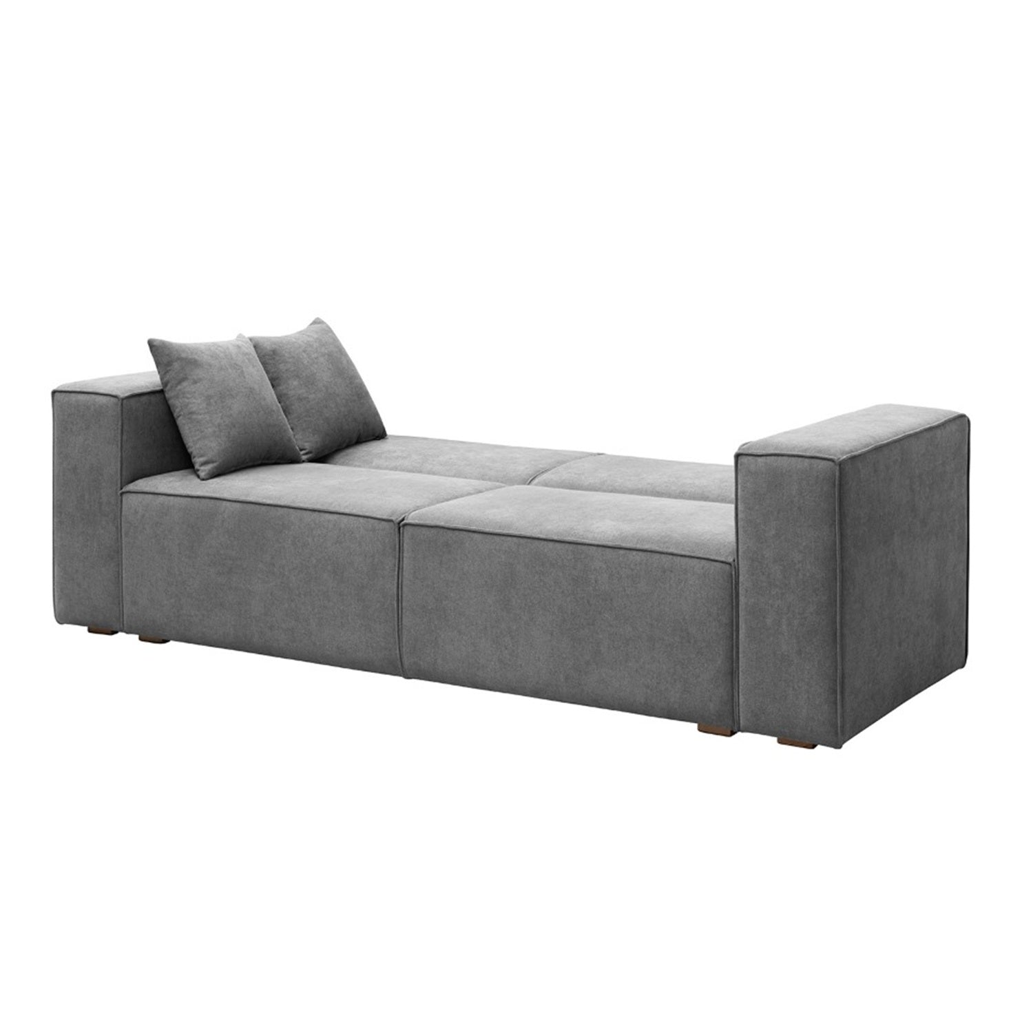 Sofá Cama Cox Microfibra Kaazan Plomo, Natural